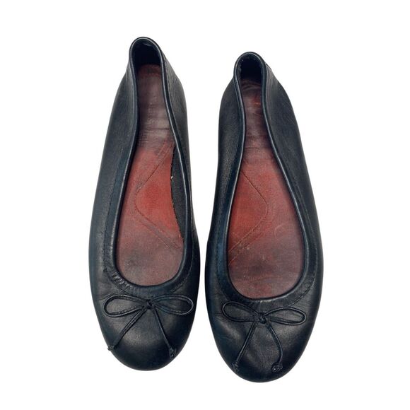 Whats What Black Ballet Flats Womens 8 Classic Round Toe Slip On Shoes Ballerina - Picture 1 of 7